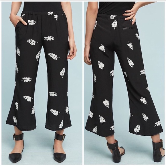 NWT. Anthropologie x Capulet leaf Print trousers - Picture 5 of 9